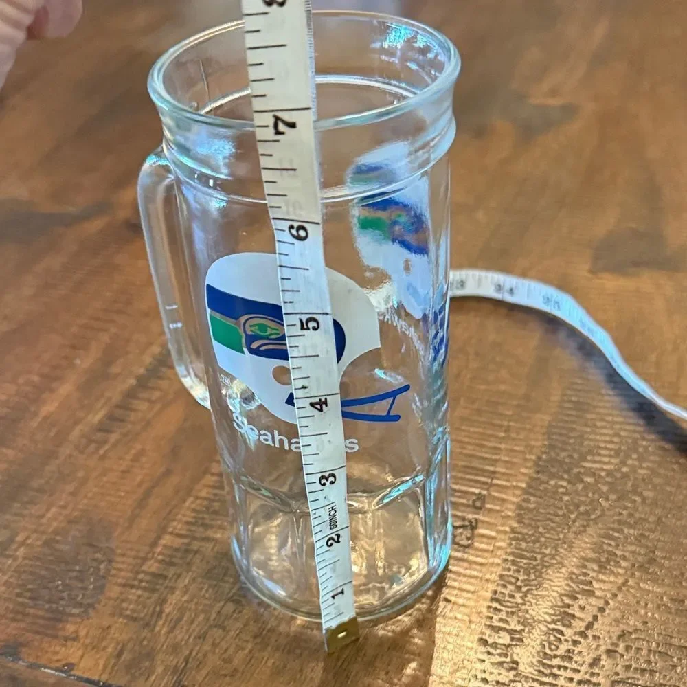 Seahawks Glass Beer Mug Stein Vintage